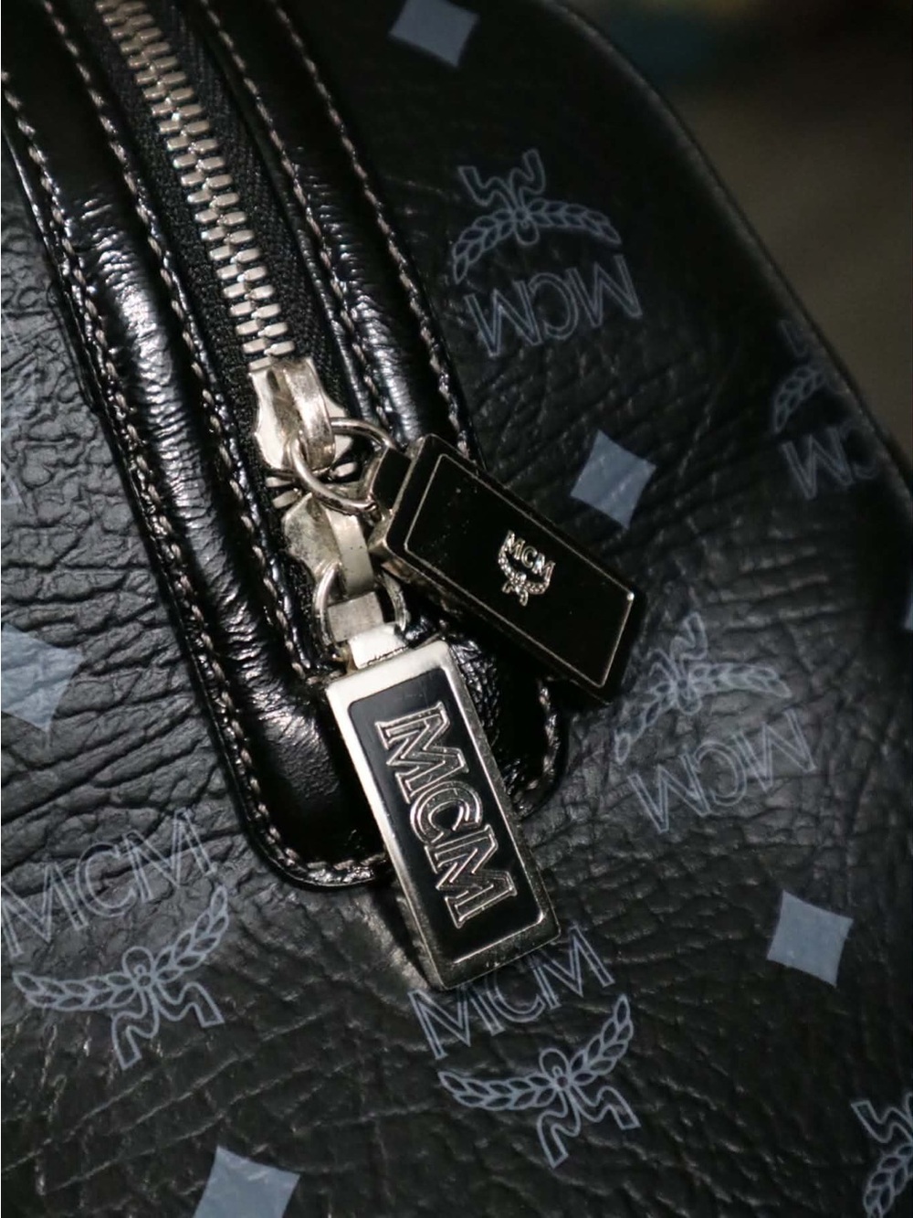 Authentic MCM Mini Boston Satchel in Black Visetos - Picture 5 of 11